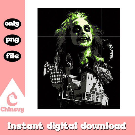 Beetlejuice crazy portrait png, Beetlejuice crazy png