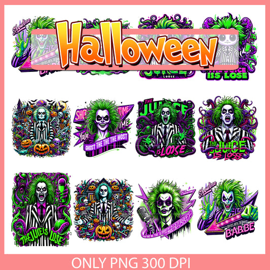 Beetlejuice halloween design bundle png, beetlejuice design​ png