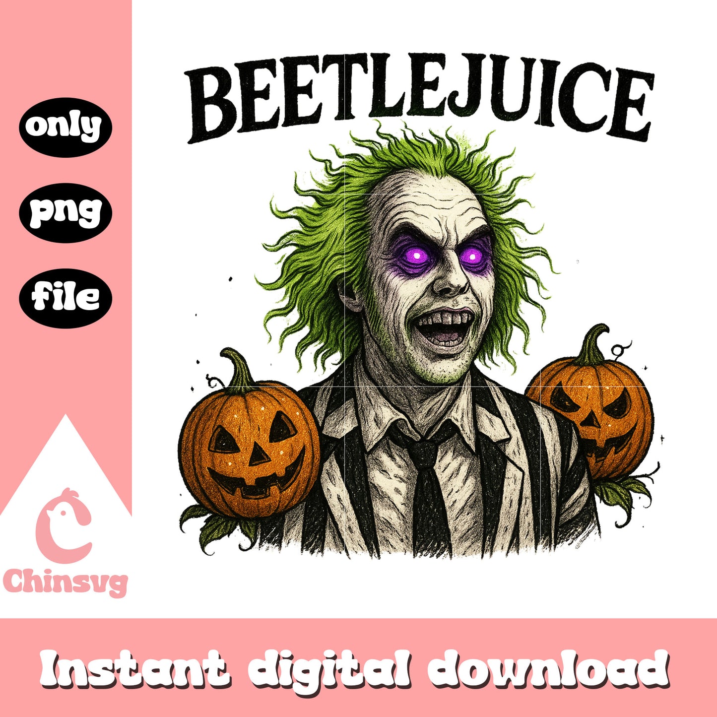 Beetlejuice halloween pumpkin clipart png, beetlejuice halloween decoration png