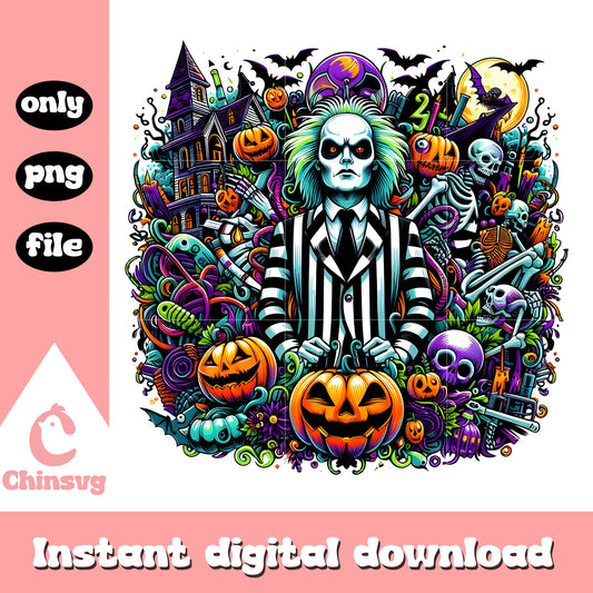Beetlejuice halloween pumpkin png, Beetlejuice halloween png