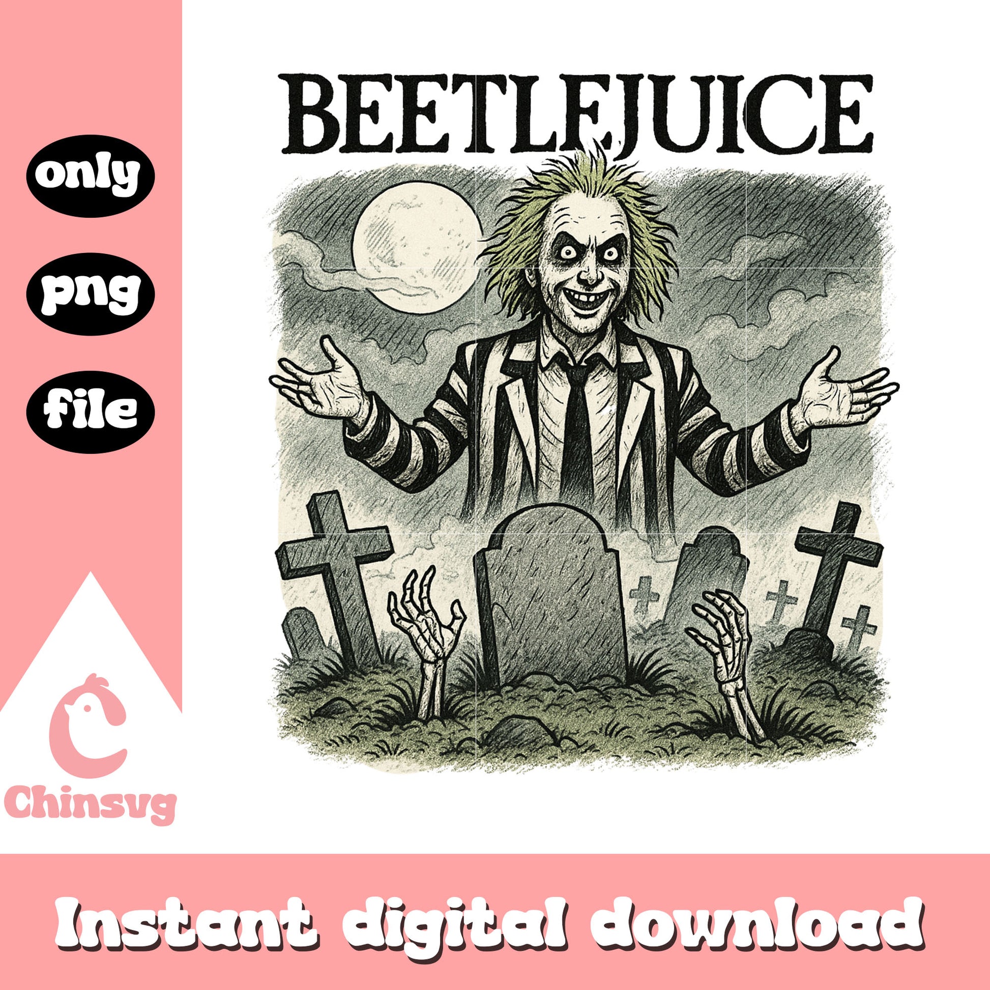 Beetlejuice halloween tombstone png, halloween day png