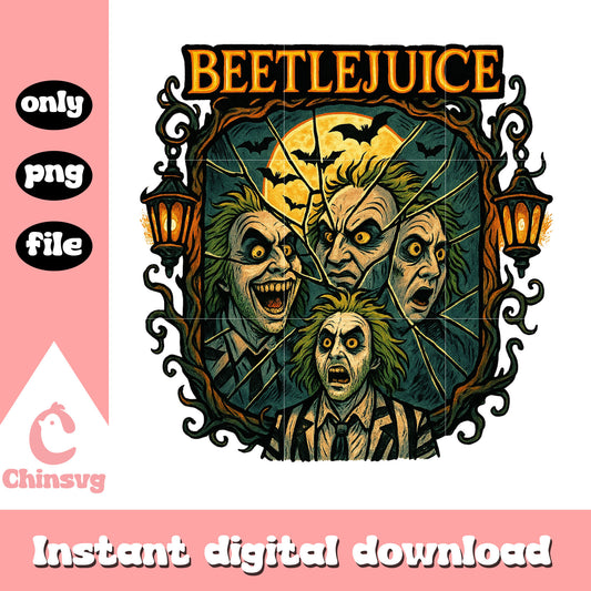 Beetlejuice in broken mirror png, beetlejuice movie png
