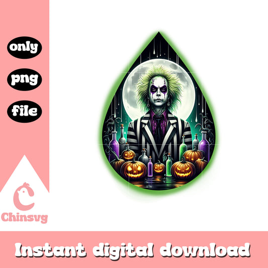 Beetlejuice joker face pants a teardrop pumpkin png, pumpkin png