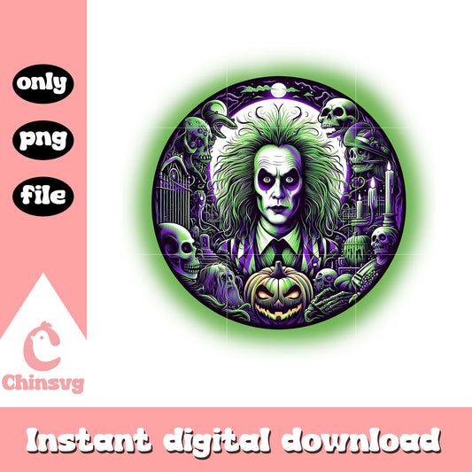 Beetlejuice pants skull pumpkin png, halloween crazy png