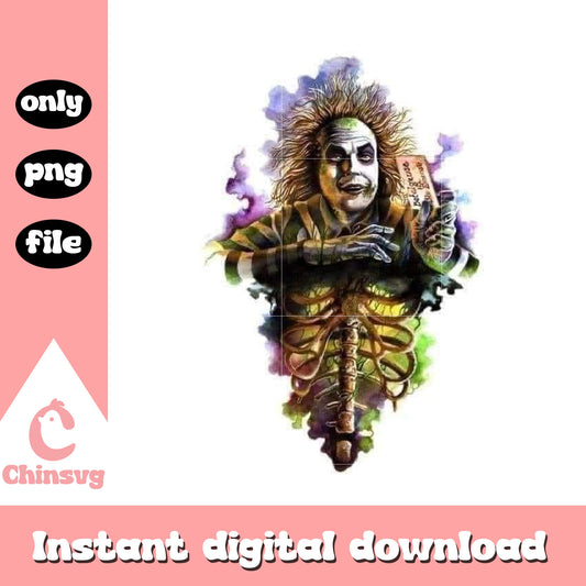 Beetlejuice portrait art thoracic cage png, Beetlejuice png