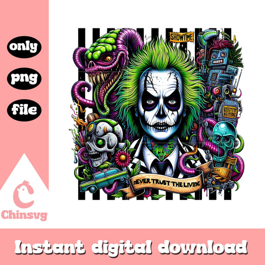 Beetlejuice portrait never trust the living png, beetlejuice png