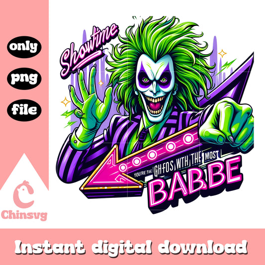 Beetlejuice showtime babe arrow png, showtime ghost with the babe png