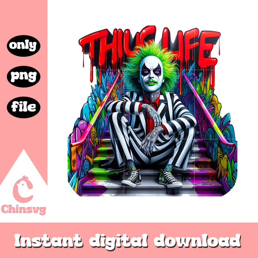 Beetlejuice sitting thug life png, Beetlejuice thug life png