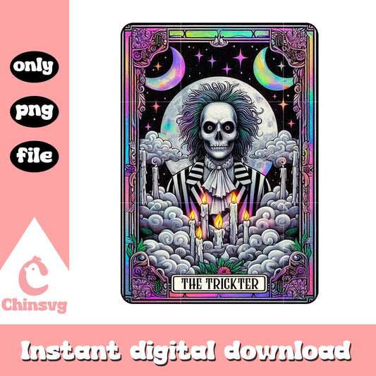Beetlejuice the trickter cancel tarot card png, beetlejuice card png