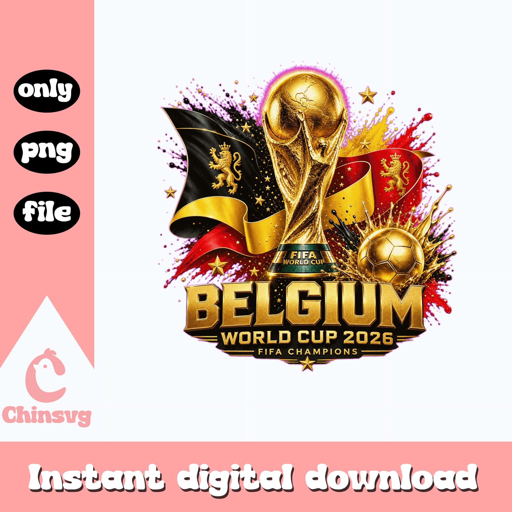 Belgium World Cup 2026 PNG, FIFA Champions Soccer PNG, Belgium Flag PNG
