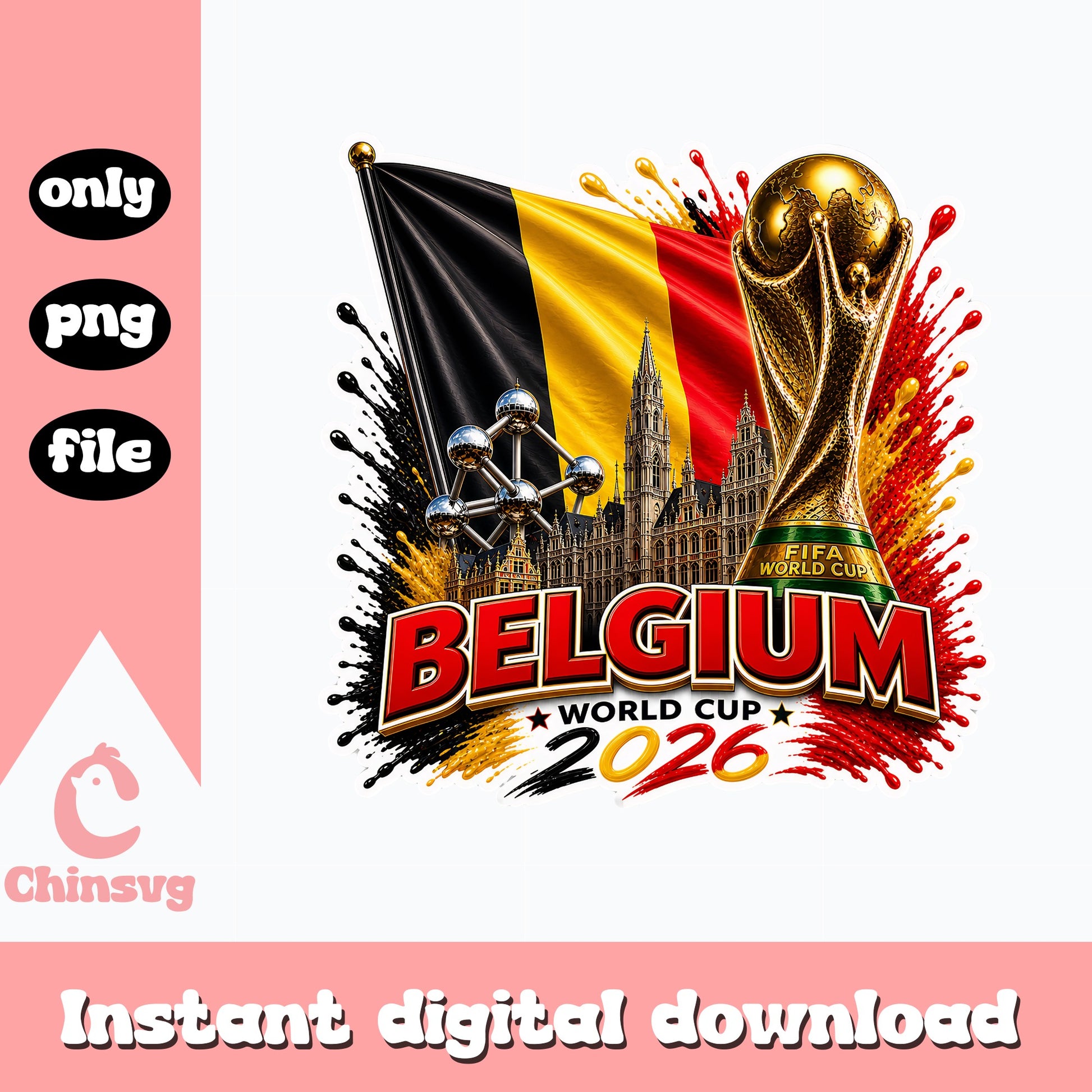 Belgium World Cup 2026 PNG, FIFA World Cup PNG, Soccer PNG