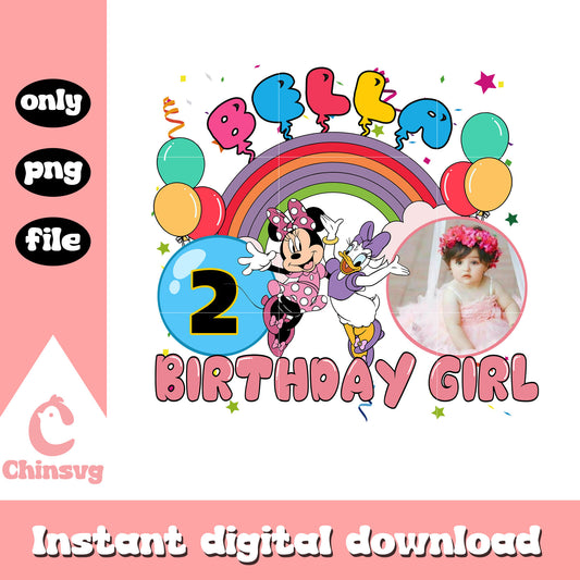 Bella birthday girl png, birthday girl png, minnie and daisy png