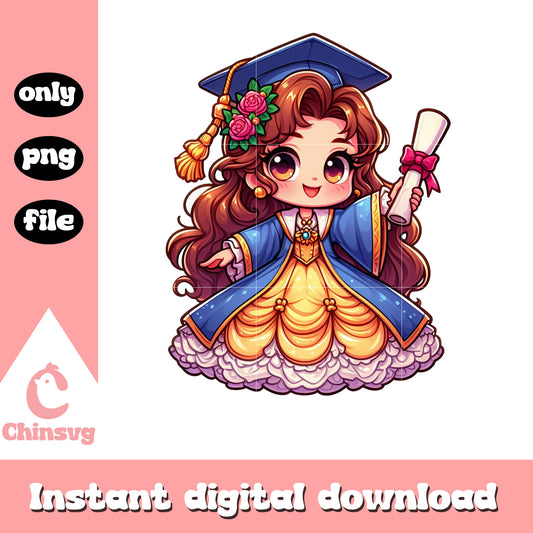 Belle graduation day design png, graduation day design png