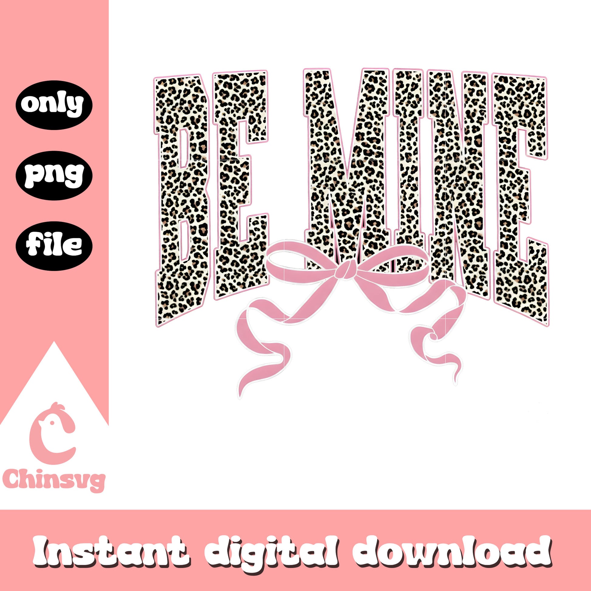 Be mine leopart design png, be mine valentines​ png, coquette valentines day​ png