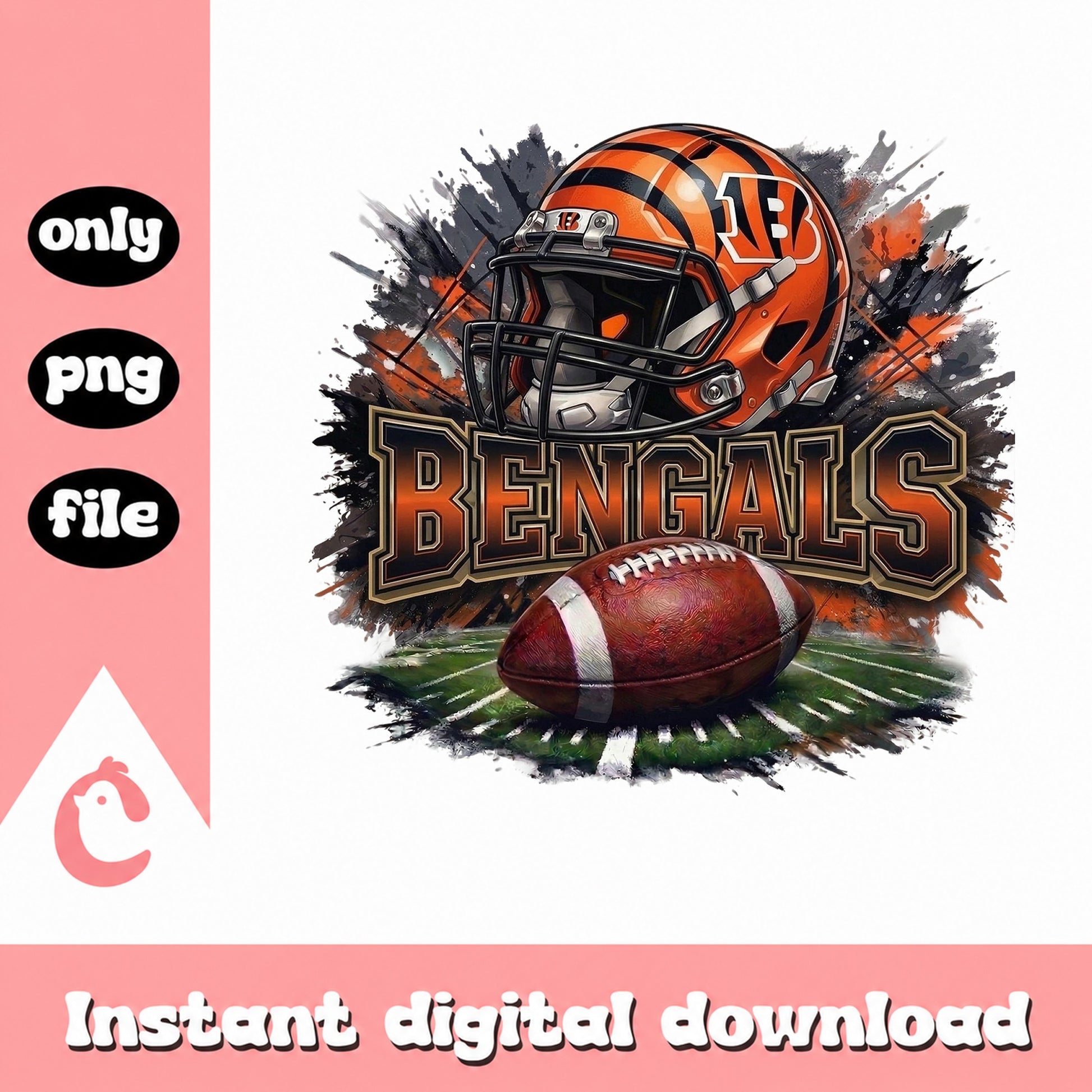 Bengals Football Helmet PNG, Cincinnati Bengals PNG, NFL PNG