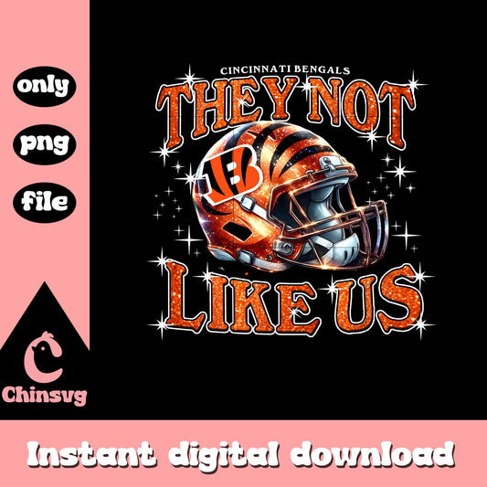 Bengals helmet they not like us png, Cincinnati Bengals logo png