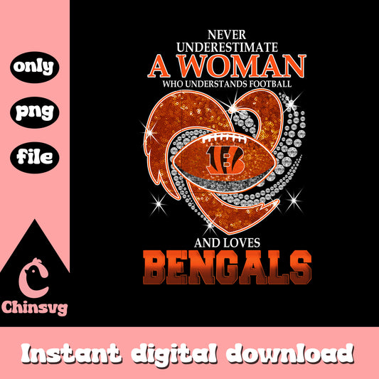 Bengals never underestimate orange png, nfl cincinnati bengals​ png