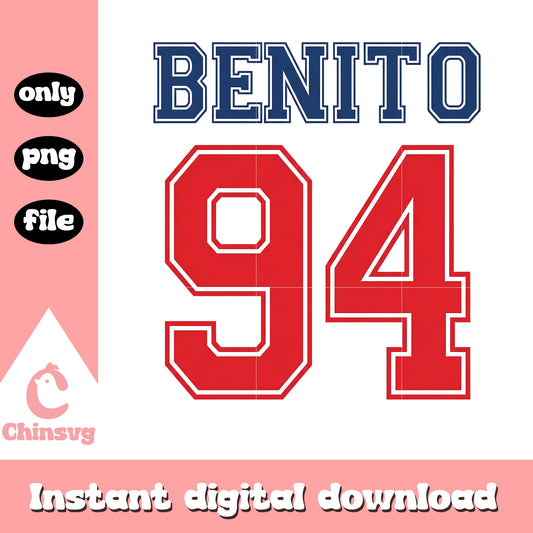 Benito 95 logo design svg, bad bunny logo​ svg, benito bowl svg