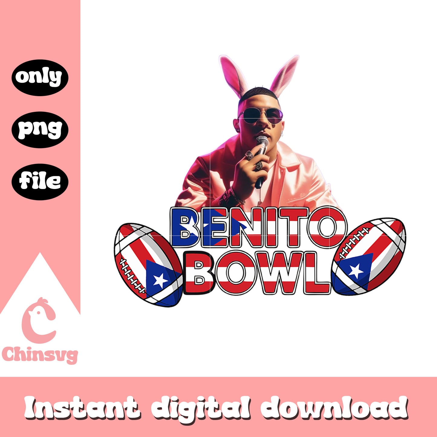 Benito Bowl bunny singing png
