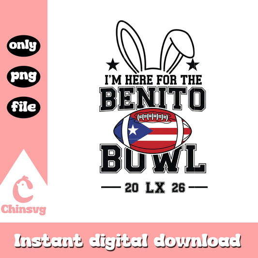 Benito bowl lx 2026 svg, super bowl 2026​​ svg, benito svg