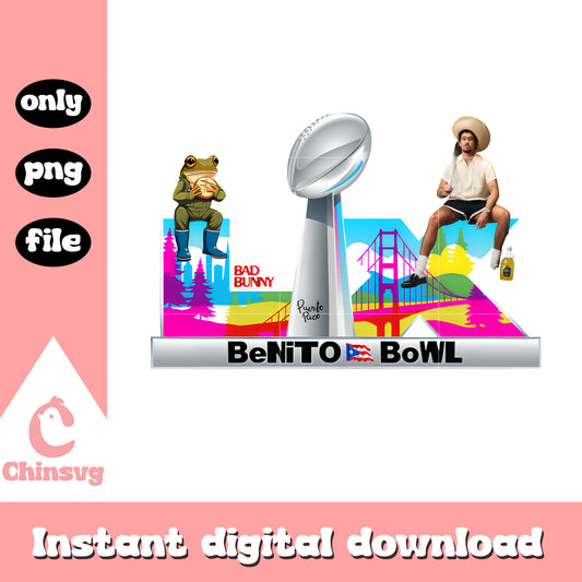 Benito bowl x bad bunny png, the super bowl 2026 png