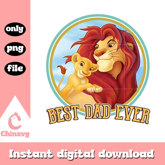 Best dad ever png, the lion king png, disney cartoon png