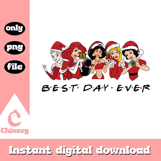 Best day ever princess christmas png, disney princess xmas png