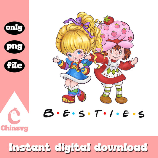 Besties 80s friends strawberry shortcake png, cartoon png