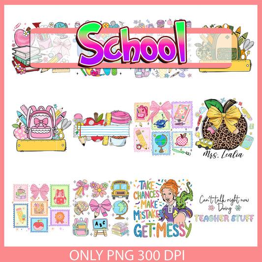 Best teacher ever logo bundle png, teacher logo png, school png