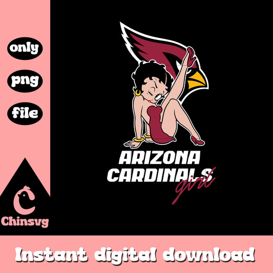 Betty boop cartoon cardinals png, arizona cardinals logo​​ png