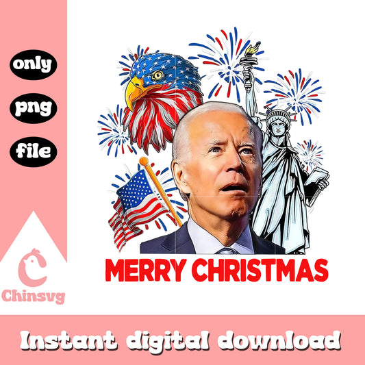 Biden merry christmas png, biden 4th of july png, eagle png