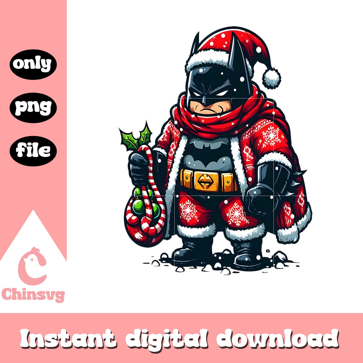 Big black panther santa claus png, christmas day png