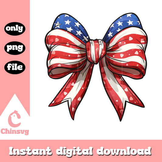 Big coquette bow 4th of july design png, 4th of july holiday png