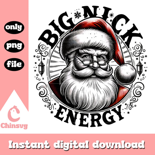 Big nick energy santa design png, big nick energy​ png, santa png