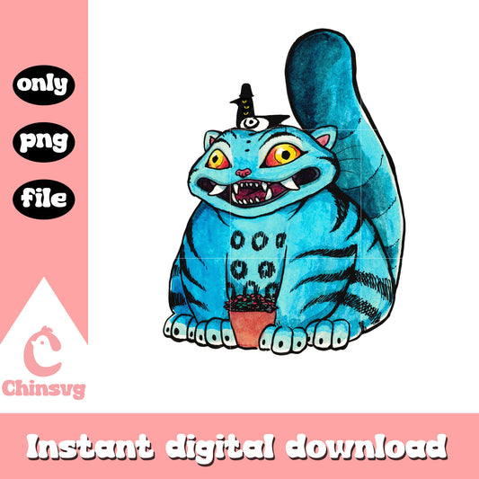 Big tiger demon derpy character png, kpop movies png