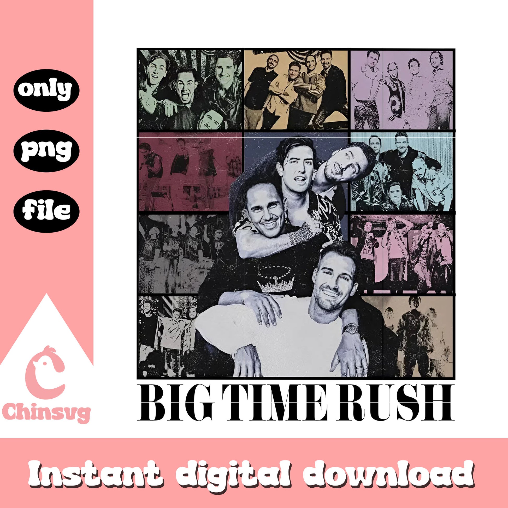 Big time rush tour design png, big time rush png, trending png