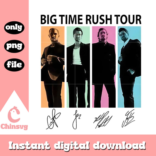 Big time rush tour group design png, big time rush members png