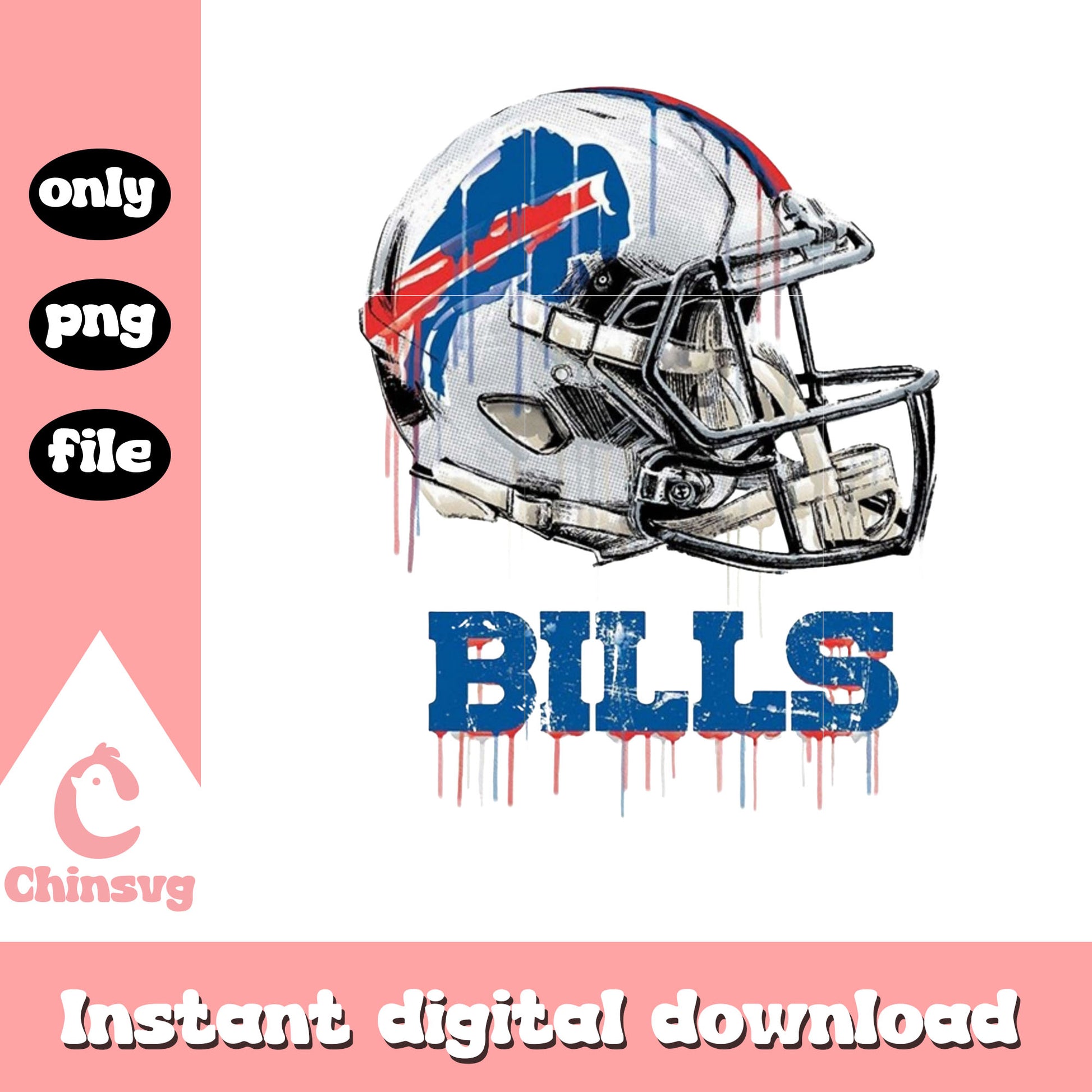Bills helmet dripping png, Buffalo Bills team png