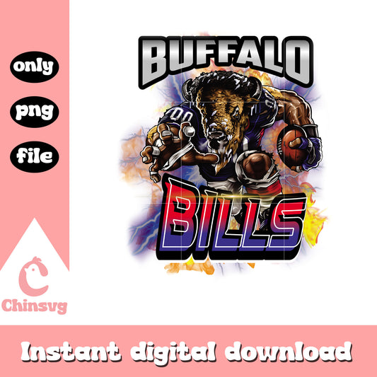 Bills mascot logo cool png, buffalo bills football​ png