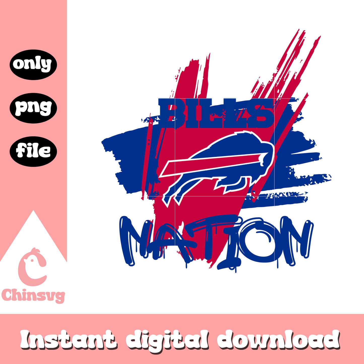 Bills nation nfl logo design png, Buffalo Bills logo png
