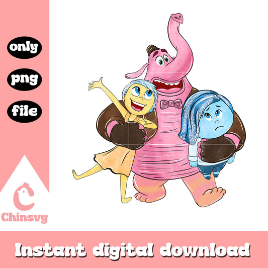 Bing bong and joy and sadness png, inside out new characters​ png
