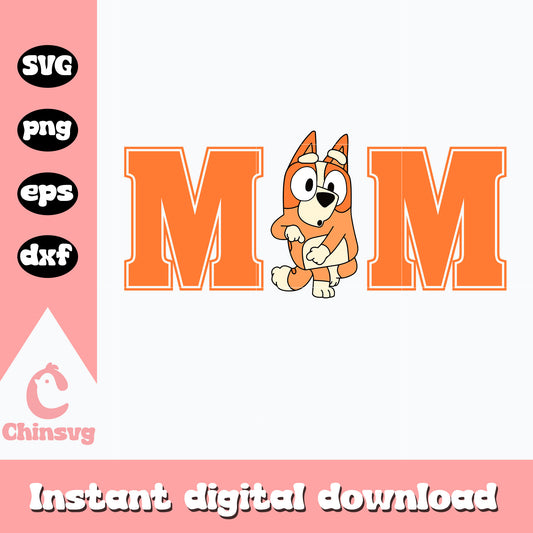Bingo character mom svg, bingo character svg, bluey svg