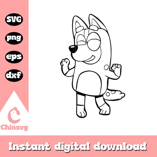 Bingo dance fan art svg, Bingo characters svg, cartoon svg