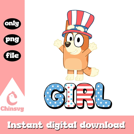 Bingo dog disney girl day usa hat png, bingo girl day png