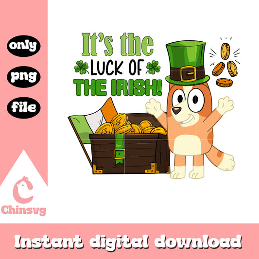 Bingo it's the luck of the irish png, cartoon png, saint patrick's day png