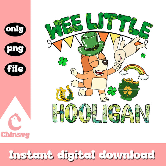 Bingo wee little hooligan png, cartoon png, saint patrick day png