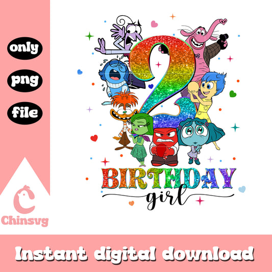 Birthday girl 2 inside out png, inside out disney plus​ png