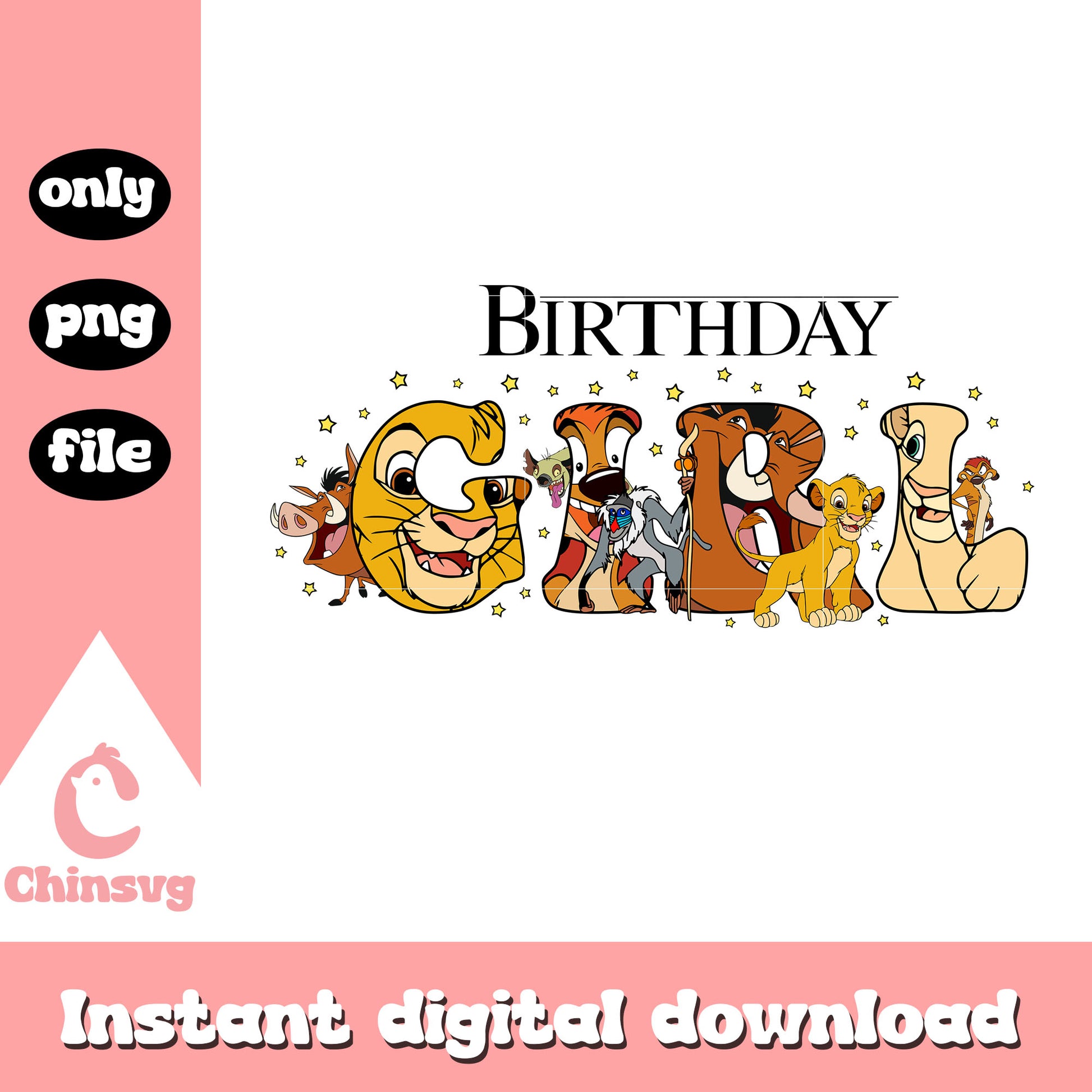 Birthday girl the lion king png, the lion king birthday girl png