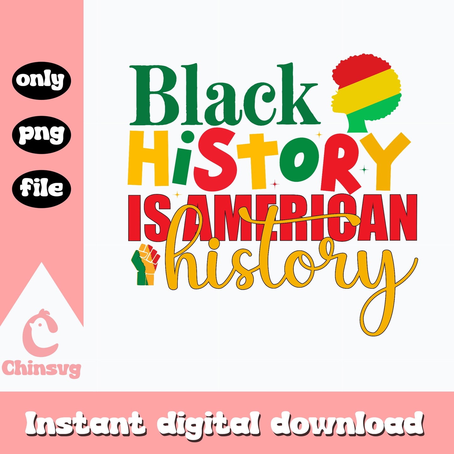 Black History Is American History PNG, Black History Month PNG, Juneteenth PNG