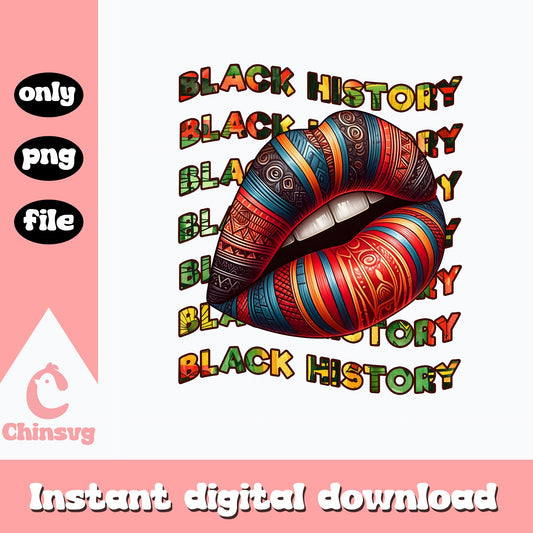 Black History Month Lips PNG, African American PNG, Juneteenth PNG